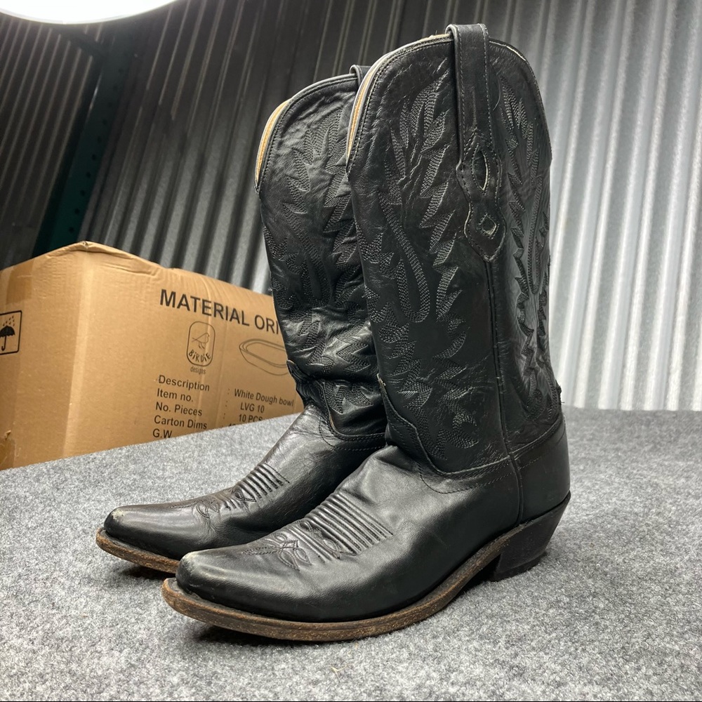 Old West Women's Mid Calf Cowboy Boots Size 6 black